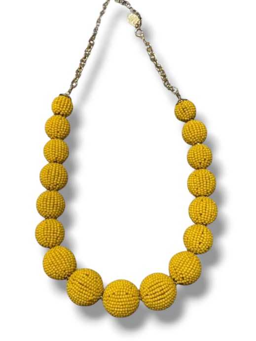 Time Tru Womens Yellow Chunky Beaded Circle Statement Necklace Boho Fashion 16$